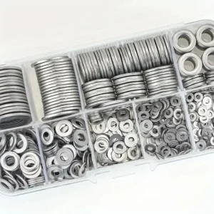 360pcs 304 Stainless Steel Flat Washers Set, Perfect For Home Decor, Factory Repair, Kitchens, Shops & More
