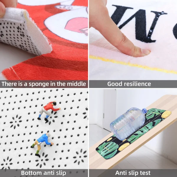 Multi-purpose Sponge Water Absorption Mat: Kitchen, Bathroom Bathroom Anti-skid, Moisture Absorption, Machine Washable Carpet - Image 5