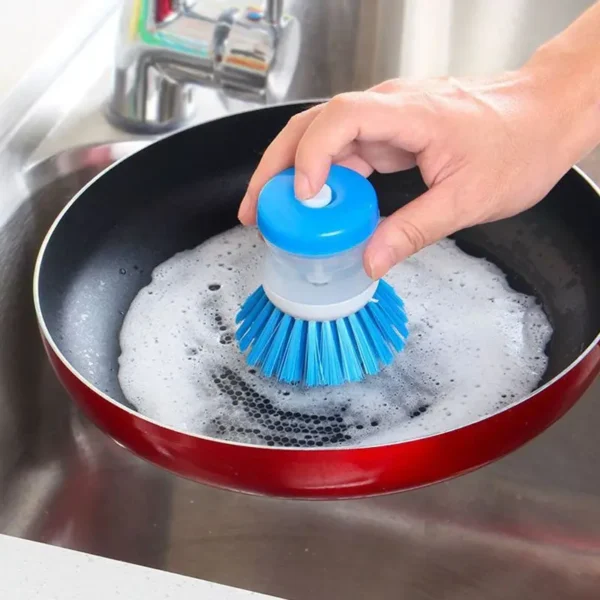 1PC Kitchen Dish Brush With Liquid Soap Dispenser Plastic Pot Dish Cleaning Brush Home Cleaning Product Kitchen Washing Utensils - Image 3