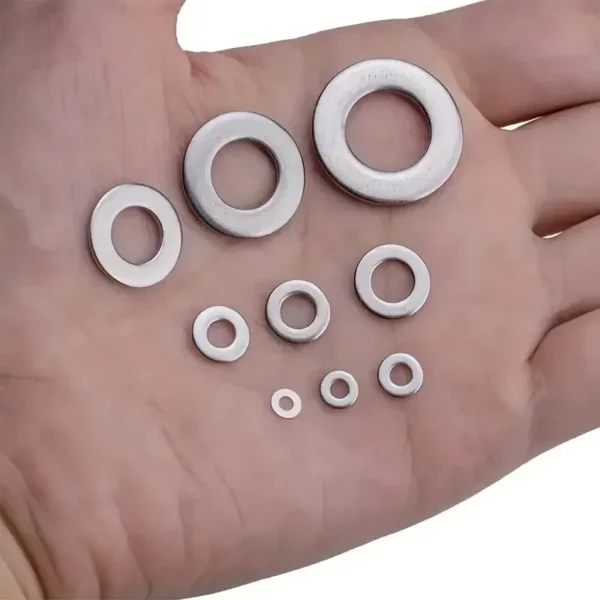 360pcs 304 Stainless Steel Flat Washers Set, Perfect For Home Decor, Factory Repair, Kitchens, Shops & More - Image 5