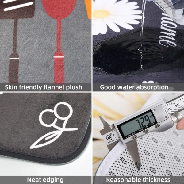 Multi-purpose Sponge Water Absorption Mat: Kitchen, Bathroom Bathroom Anti-skid, Moisture Absorption, Machine Washable Carpet - Image 4