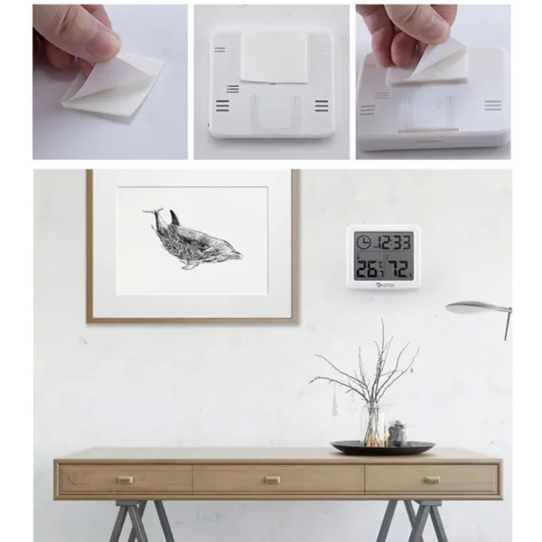 Digital Clock Desk Clock with Temperature Humidity Wall Clocks for Home Kitchen Office Desk Decorations NIDITON - Image 3