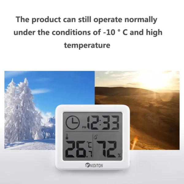 Digital Clock Desk Clock with Temperature Humidity Wall Clocks for Home Kitchen Office Desk Decorations NIDITON - Image 4