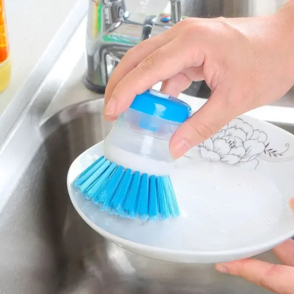1PC Kitchen Dish Brush With Liquid Soap Dispenser Plastic Pot Dish Cleaning Brush Home Cleaning Product Kitchen Washing Utensils - Image 4
