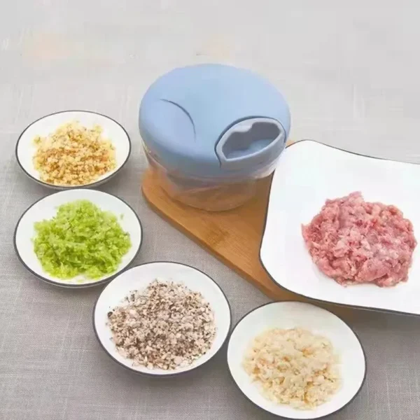 Home Kitchen Manual Ginger Grinder Garlic Mud Splasher Multifunctional Vegetable Cutter Handheld Meat Grinder Modern Minimalist - Image 4